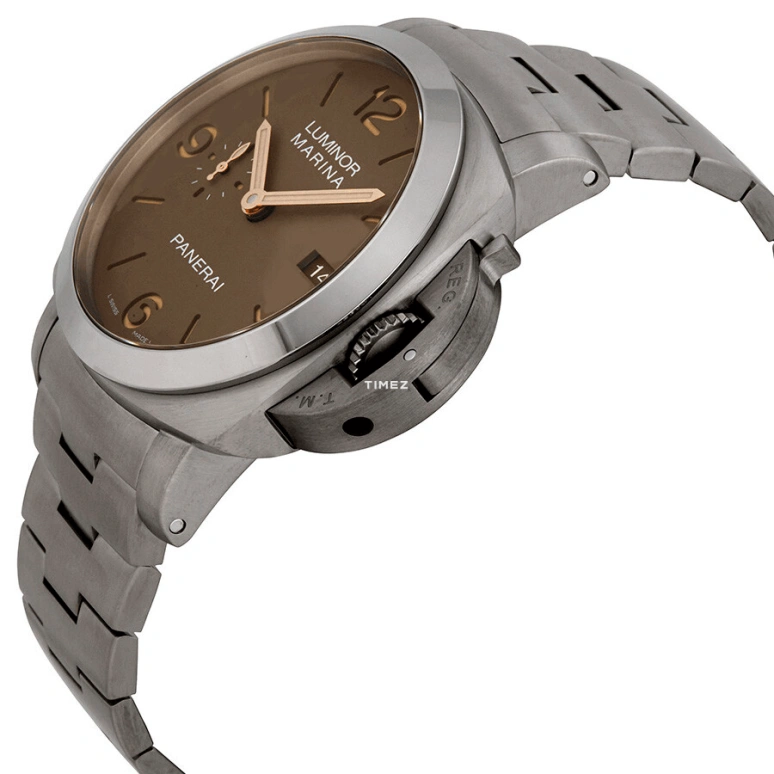 Panerai,Luminor 1950 44mm,44mm,Titanium,Brown,Automatic,Day,72hours,PAM00734