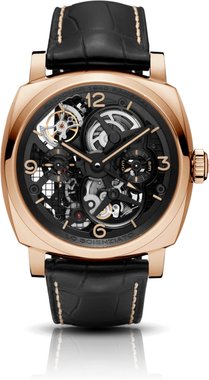 Panerai,Radiomir 1940 48mm,48mm,Red Gold,Skeleton,Handwound,Power Reserve Indicator,Dule Time,Tourbillon,Day / Night Indication,144hours,In-house Caliber,PAM00559