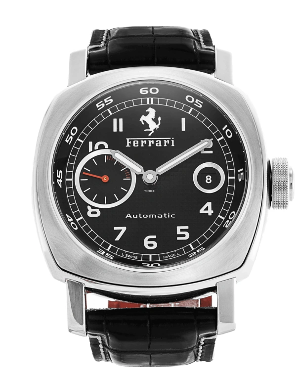 Panerai,Ferrari 45mm,45mm,Stainless Steel,Black,Automatic,Day,42hours,FER00001