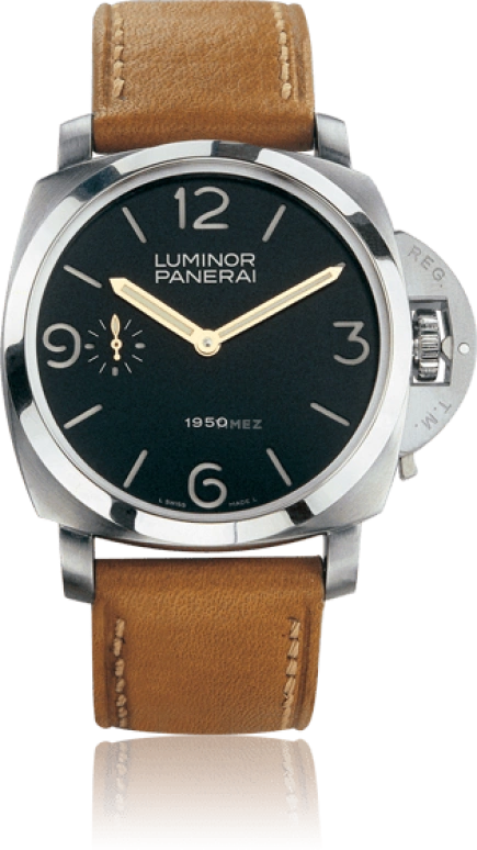 Panerai,Luminor 1950 47mm,47mm,Stainless Steel,Black,Handwound,Day,56hours,PAM00127