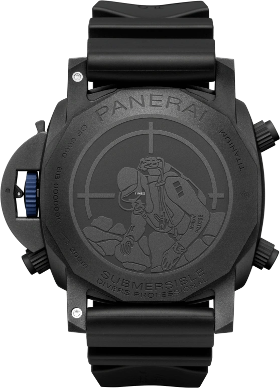 Panerai,Submersible 47mm,47mm,Titanium,Black,Automatic,Chronograph,Flyback,Rattrapante,Retrograde,72hours,In-house Caliber,PAM01239