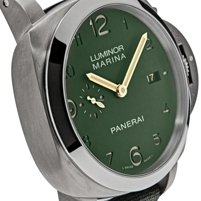 Panerai,Luminor 1950 44mm,44mm,Titanium,Green,Automatic,Day,72hours,PAM00693