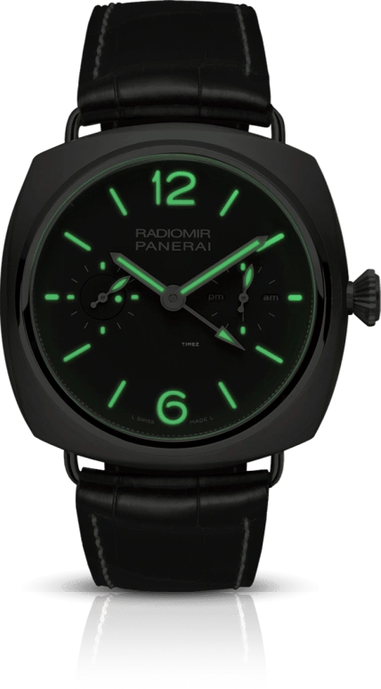 Panerai,Radiomir 48mm,48mm,Titanium,Brown,Handwound,Power Reserve Indicator,Dule Time,Tourbillon,Day / Night Indication,144hours,In-house Caliber,PAM00315