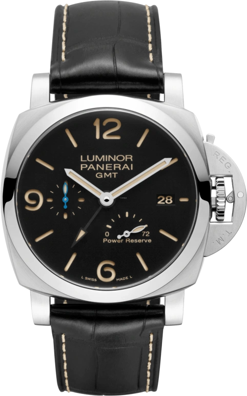 Panerai,Luminor 1950 44mm,44mm,Stainless Steel,Black,Automatic,Date,Power Reserve Indicator,PAM01321
