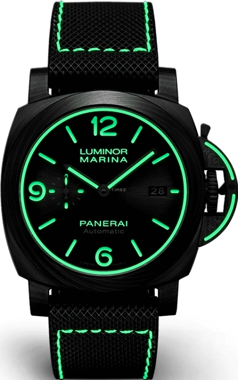 Panerai,Luminor 1950 44mm,44mm,Titanium,Carbotech,Black,Automatic,Day,72hours,PAM01118