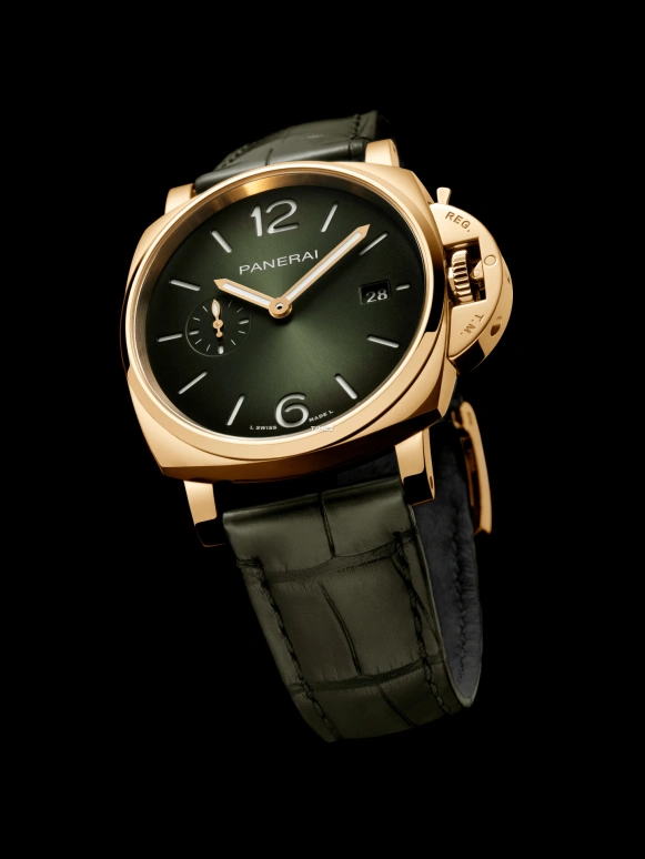 Panerai,Luminor 42mm,42mm,Yellow Gold,Green,Automatic,Day,72hours,PAM01423