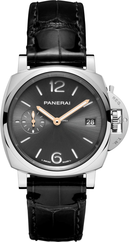 Panerai,Luminor 38mm,38mm,Stainless Steel,Black,Automatic,Day,72hours,PAM01552