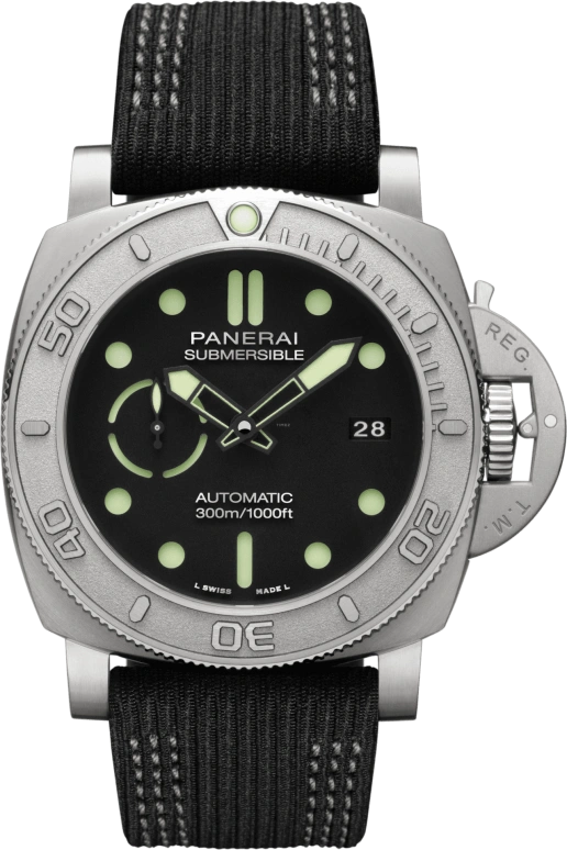 Panerai,Submersible 47mm,47mm,Titanium,Black,Automatic,Date,72hours,PAM00984