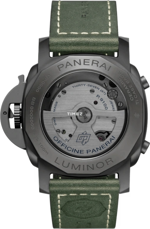 Panerai,Luminor 44mm,44mm,Ceramic,Green,Automatic,Chronograph,Flyback,Rattrapante,PAM01498