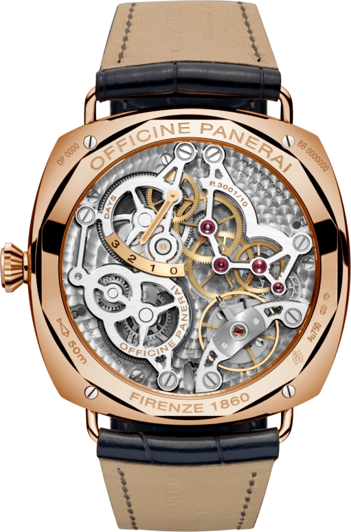 Panerai,Radiomir 47mm,47mm,Red Gold,Blue,Handwound,Day,Power Reserve Indicator,Dule Time,PAM00598
