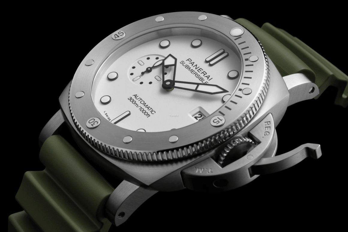 Panerai,Submersible 44mm,44mm,Stainless Steel,Green,Automatic,Day,72hours,PAM01595