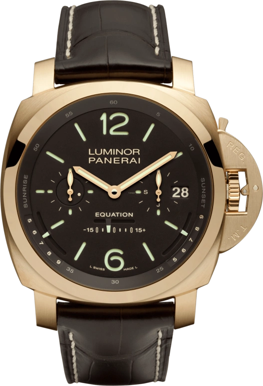 Panerai,Luminor 1950 50mm,50mm,Pink Gold,Brown,Handwound,Month,Date,Power Reserve Indicator,Tourbillon Escapement,96hours,In-house Caliber,PAM36501