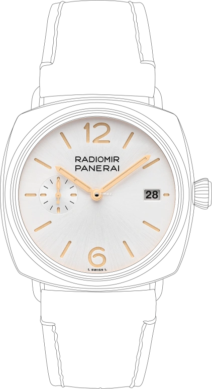 Panerai,Radiomir 40mm,40mm,Goldtech,Luminous,White,Automatic,Day,72hours,PAM01026