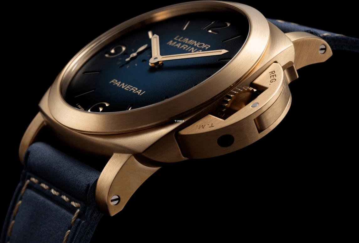 Panerai,Luminor 44mm,44mm,Bronze,Blue,Automatic,72hours,In-house Caliber,PAM01678