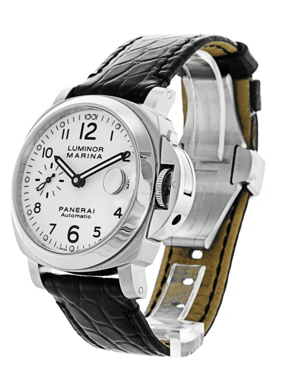 Panerai,Luminor 40mm,40mm,Stainless Steel,White,Automatic,Day,42hours,PAM00049