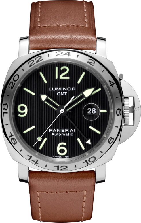 Panerai,Luminor 44mm,44mm,Stainless Steel,Black,Automatic,Day,Dule Time,PAM00029