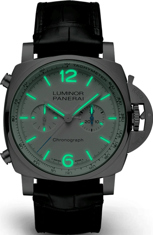 Panerai,Luminor 1950 44mm,44mm,Stainless Steel,White,Automatic,Chronograph,42hours,PAM01218