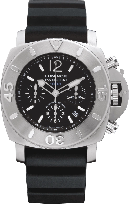 Panerai,Submersible 47mm,47mm,Stainless Steel,Black,Automatic,Chronograph,46hours,PAM00187