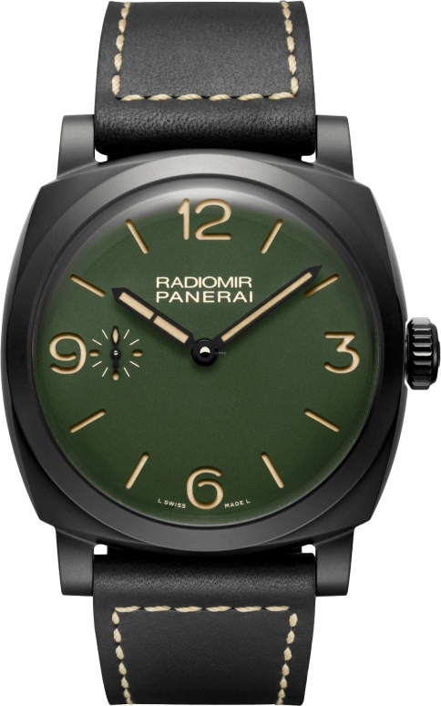 Panerai,Radiomir 1940 48mm,48mm,Titanium,Ceramic,Black,Handwound,Day,72hours,PAM00997