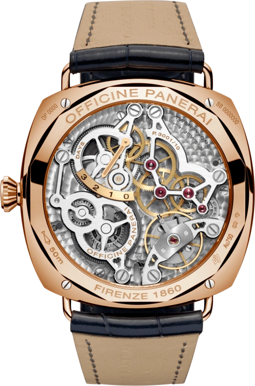 Panerai,Radiomir 47mm,47mm,Red Gold,Blue,Handwound,Day,Power Reserve Indicator,Dule Time,PAM00598