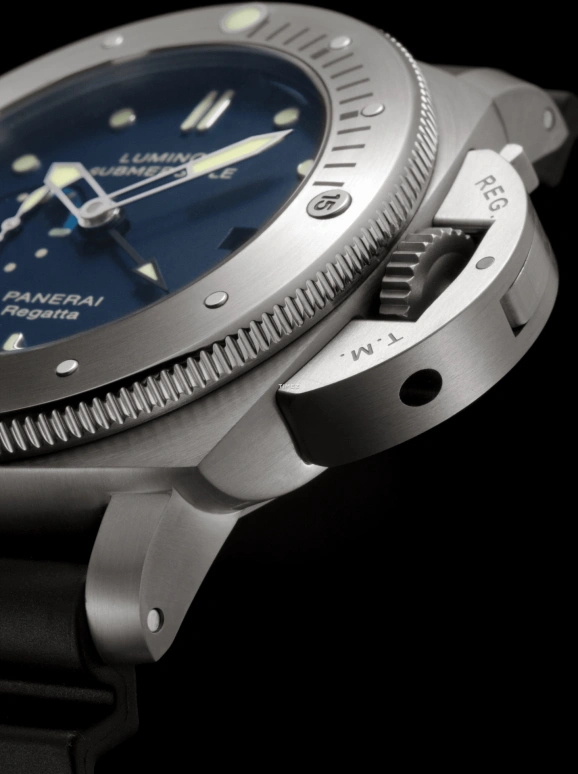 Panerai,Submersible 47mm,47mm,Titanium,Blue,Automatic,Day,Power Reserve Indicator,Dule Time,PAM00371