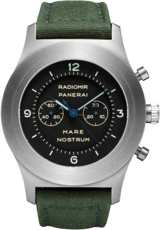 Panerai,Mare Nostrum 52mm,52mm,Stainless Steel,Black,Handwound,Chronograph,55hours,PAM00300