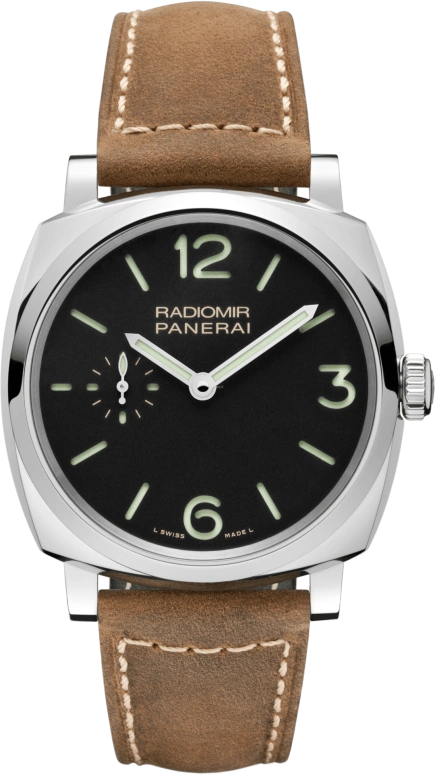 Panerai,Radiomir 1940 42mm,42mm,Stainless Steel,Black,Handwound,72hours,In-house Caliber,PAM00574