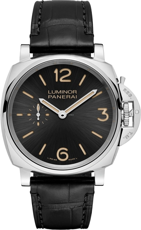 Panerai,Luminor Due 42mm,42mm,Stainless Steel,Black,Handwound,72hours,In-house Caliber,PAM00676