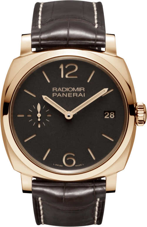 Panerai,Radiomir 1940 47mm,47mm,Red Gold,Black,Handwound,Day,72hours,PAM00515