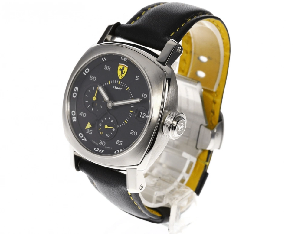 Panerai,Ferrari 45mm,45mm,Stainless Steel,Black,Automatic,Day,Power Reserve Indicator,Dule Time,FER00022