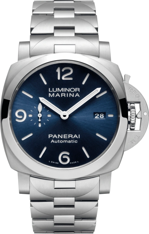 Panerai,Luminor 1950 44mm,44mm,Stainless Steel,Blue,Automatic,Date,72hours,PAM01316