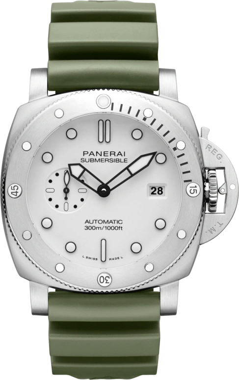 Panerai,Submersible 44mm,44mm,Stainless Steel,White,Automatic,Day,72hours,PAN Zhanle,PAM01226