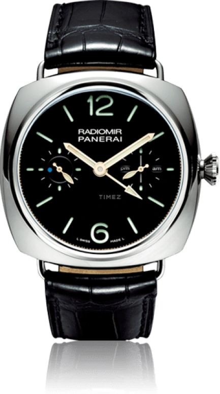 Panerai,Radiomir 48mm,48mm,Platinum,Black,Handwound,Power Reserve Indicator,Dule Time,Tourbillon,Day / Night Indication,144hours,In-house Caliber,PAM00316