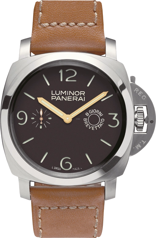 Panerai,Luminor 1950 47mm,47mm,Stainless Steel,Brown,Handwound,Power Reserve Indicator,192hours,PAM00203