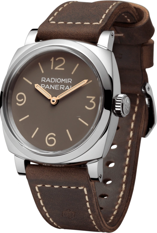 Panerai,Radiomir 1940 47mm,47mm,Stainless Steel,Brown,Handwound,72hours,In-house Caliber,PAM00662
