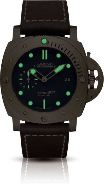 Panerai,Submersible 47mm,47mm,Titanium,Bronze,Blue,Automatic,Date,72hours,PAM00671