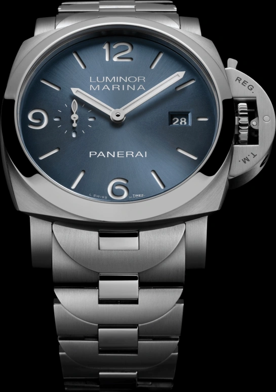 Panerai,Luminor 44mm,44mm,Stainless Steel,Blue,Automatic,Day,72hours,PAM03323