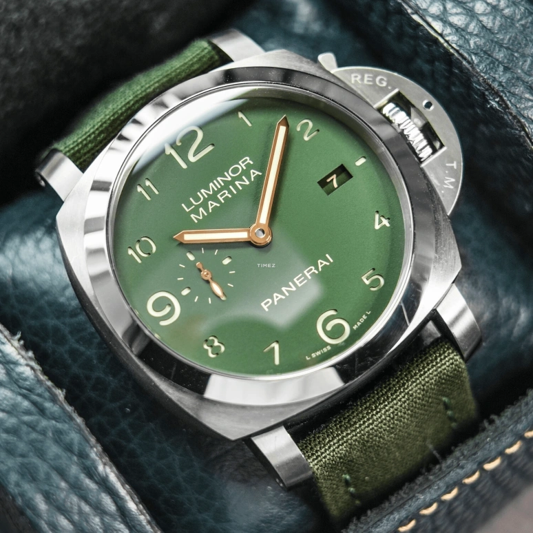 Panerai,Luminor 1950 44mm,44mm,Titanium,Green,Automatic,Day,72hours,PAM00693