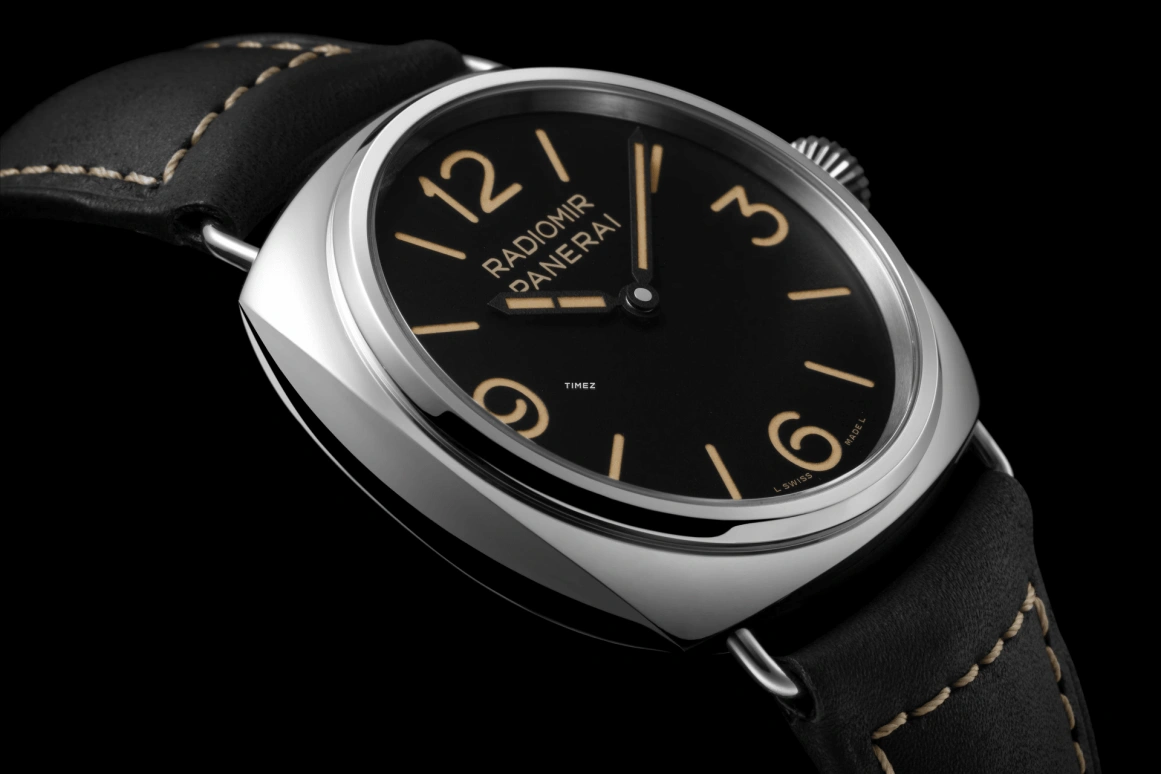 Panerai,Radiomir 45mm,45mm,Stainless Steel,Black,Handwound,72hours,In-house Caliber,PAM01382