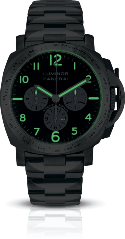 Panerai,Luminor 40mm,40mm,Titanium,Black,Automatic,Chronograph,50hours,PAM00052