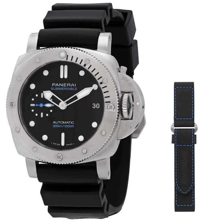 Panerai,Submersible 42mm,42mm,Stainless Steel,Black,Automatic,Day,240hours,PAM01973