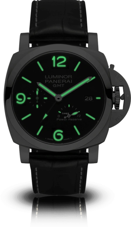 Panerai,Luminor 1950 44mm,44mm,Stainless Steel,Black,Automatic,Date,Power Reserve Indicator,PAM01321