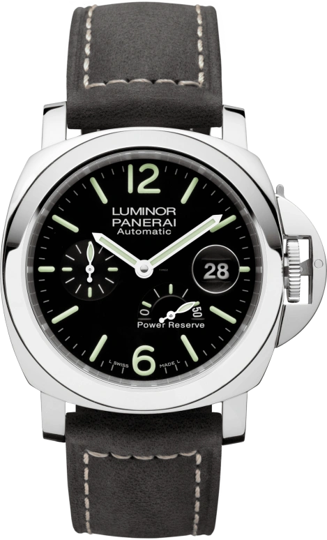 Panerai,Luminor 44mm,44mm,Stainless Steel,Black,Automatic,Date,Power Reserve Indicator,PAM01090
