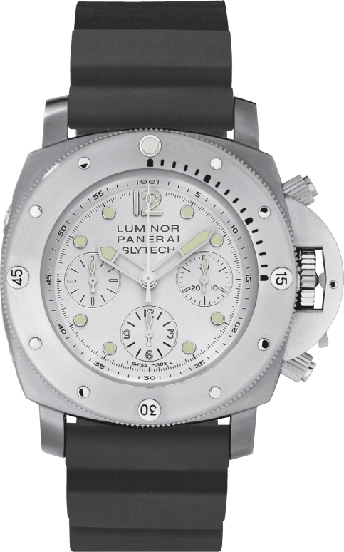 Panerai,Submersible 47mm,47mm,Titanium,White,Automatic,Chronograph,46hours,PAM00225