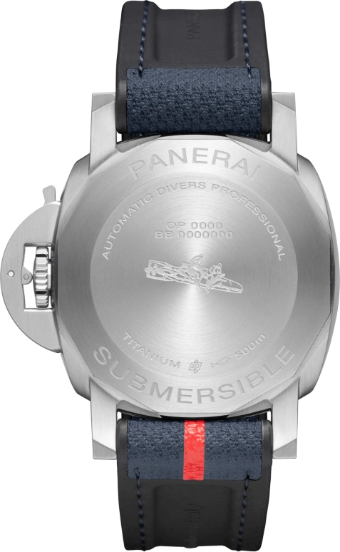 Panerai,Submersible 42mm,42mm,Titanium,Blue,Automatic,Day,Dule Time,PAM01507
