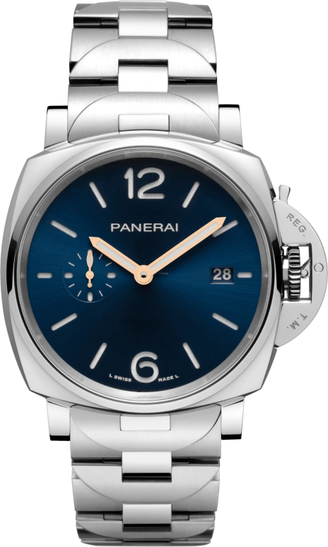 Panerai,Luminor Due 42mm,42mm,Stainless Steel,Blue,Automatic,Date,72hours,PAM01124