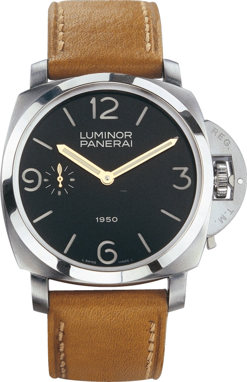 Panerai,Luminor 1950 47mm,47mm,Stainless Steel,Black,Handwound,Day,56hours,PAM00127