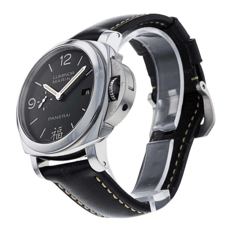 Panerai,Luminor 1950 44mm,44mm,Stainless Steel,Black,Automatic,Day,72hours,PAM00498