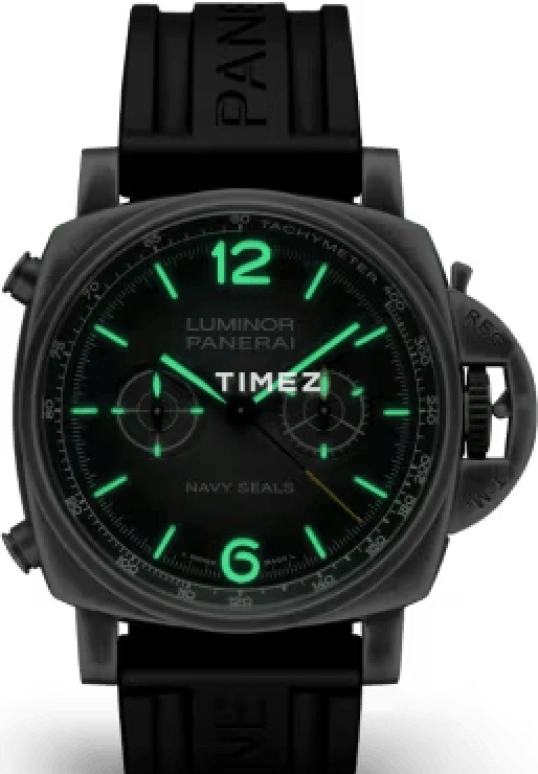 Panerai,Luminor 44mm,44mm,Stainless Steel,Black,Automatic,Chronograph,42hours,PAM01409