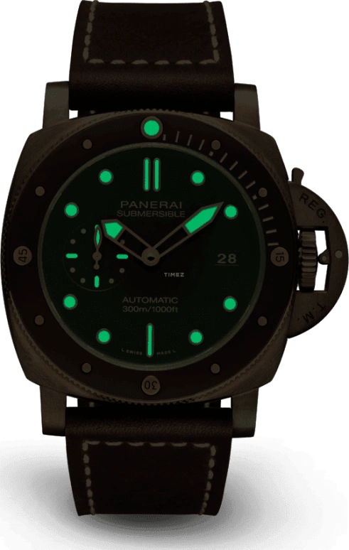Panerai,Submersible 47mm,47mm,Titanium,Ceramic,Bronze,Brown,Automatic,Date,72hours,PAM00968